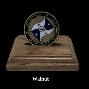 Wooden Challenge Coin Holder (Single Coin Design)