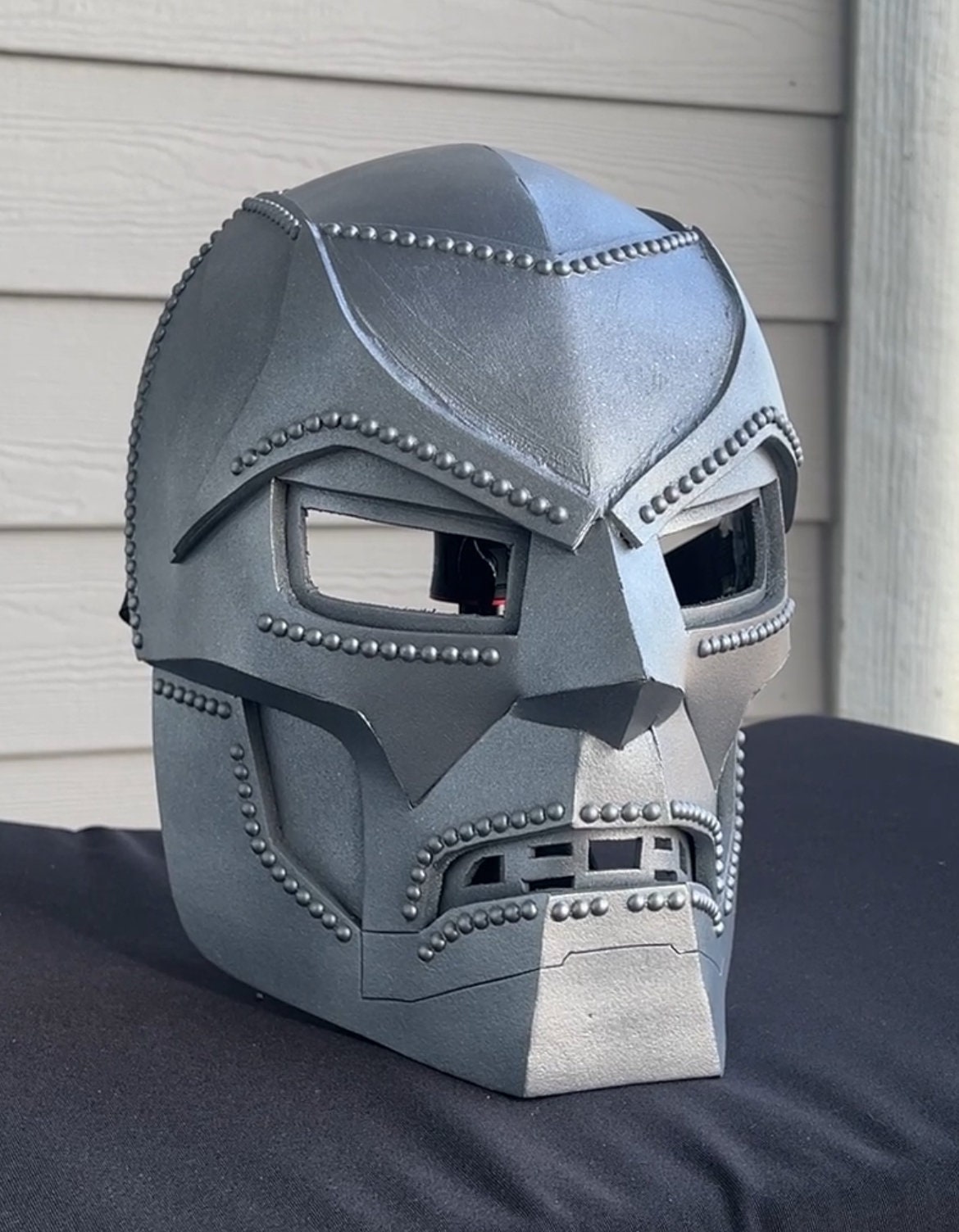 mf doom mask ドゥームマスク MF Doom Cosplay Mask - Steel & Leather – 3D Printing by
