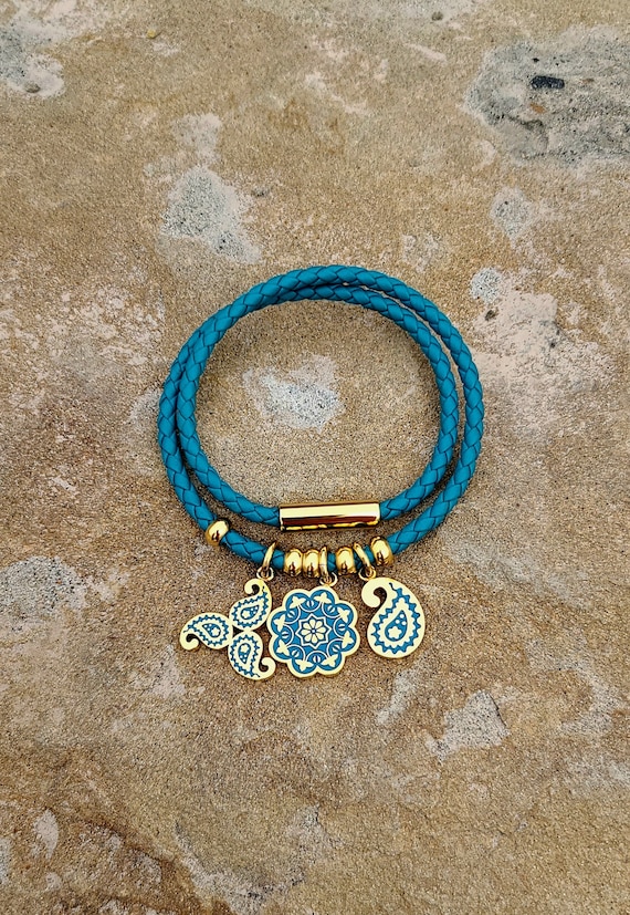 KHONCHALIQ Bracelettransformer to Necklace Turquoise Color Etsy