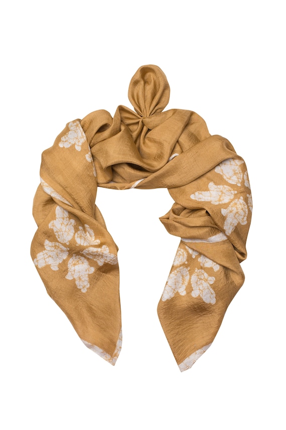 GULNARA OCHRE ケラガイ産アゼルバイジャン産ハンドメイド純シルク