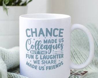 Chance Made Us Kollegen Tasse | | Geschenke für die Arbeit | Büro Humor Tasse | Geschenk für Kollegen | Lustiger Arbeitsbecher | Arbeit verlassen Geschenk Becher
