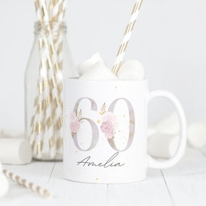 Personalised 60th Birthday Mug | Personalised Birthday Mug | Custom Name Mug | 60th Birthday Mug | Birthday Mug For Her