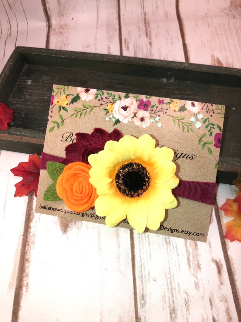 newborn sunflower headband