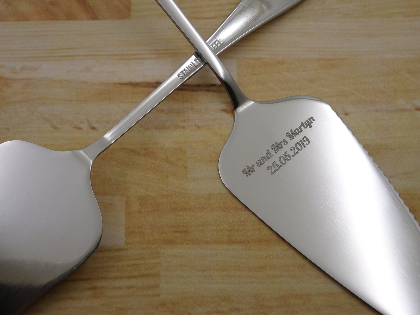Personalized Engraved Cake Cutter Custom Wedding Cake Server Etsy