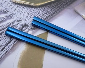 Palillos de acero inoxidable personalizados - Recuerdo grabado con láser