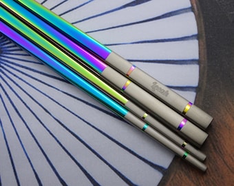 Personalized Stainless Steel Chopsticks – Laser Engraved, Asian Food Gift