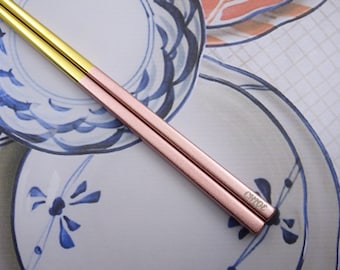 Personalized Stainless Steel Chopsticks - Custom Chopsticks Laser Engraved with your Message, Special Unique Keepsake, Best for Asian Food