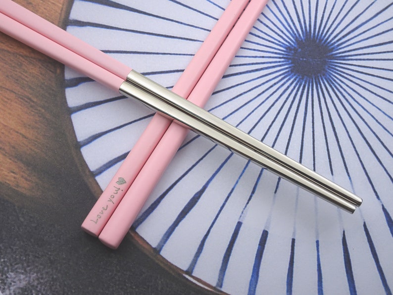 Personalized Stainless Steel Chopsticks Custom Chopsticks Etsy