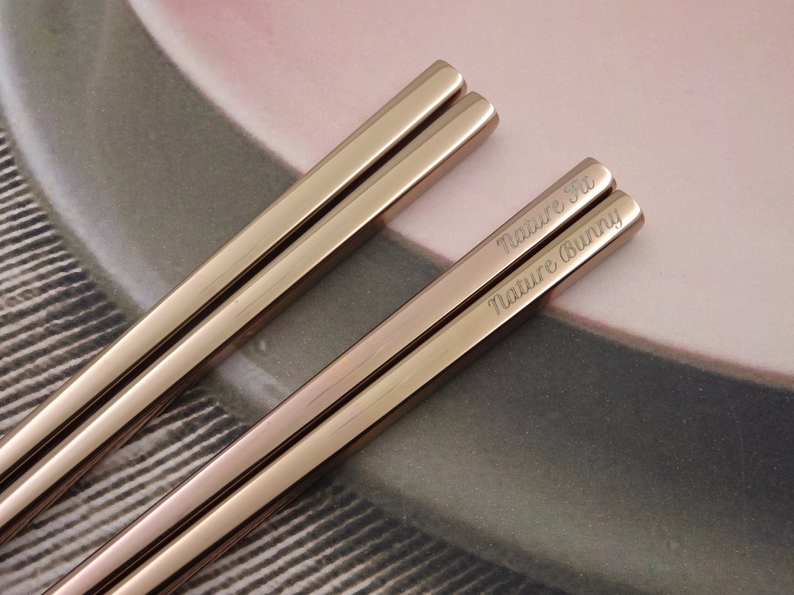 Personalized Stainless Steel Chopsticks Custom Chopsticks Etsy