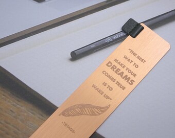 Personalized Metal Bookmark, Book Lover Custom Engraved Quote, Your Own Design Bookmark, Unique Teacher Student Readers Gifts, Page Marker