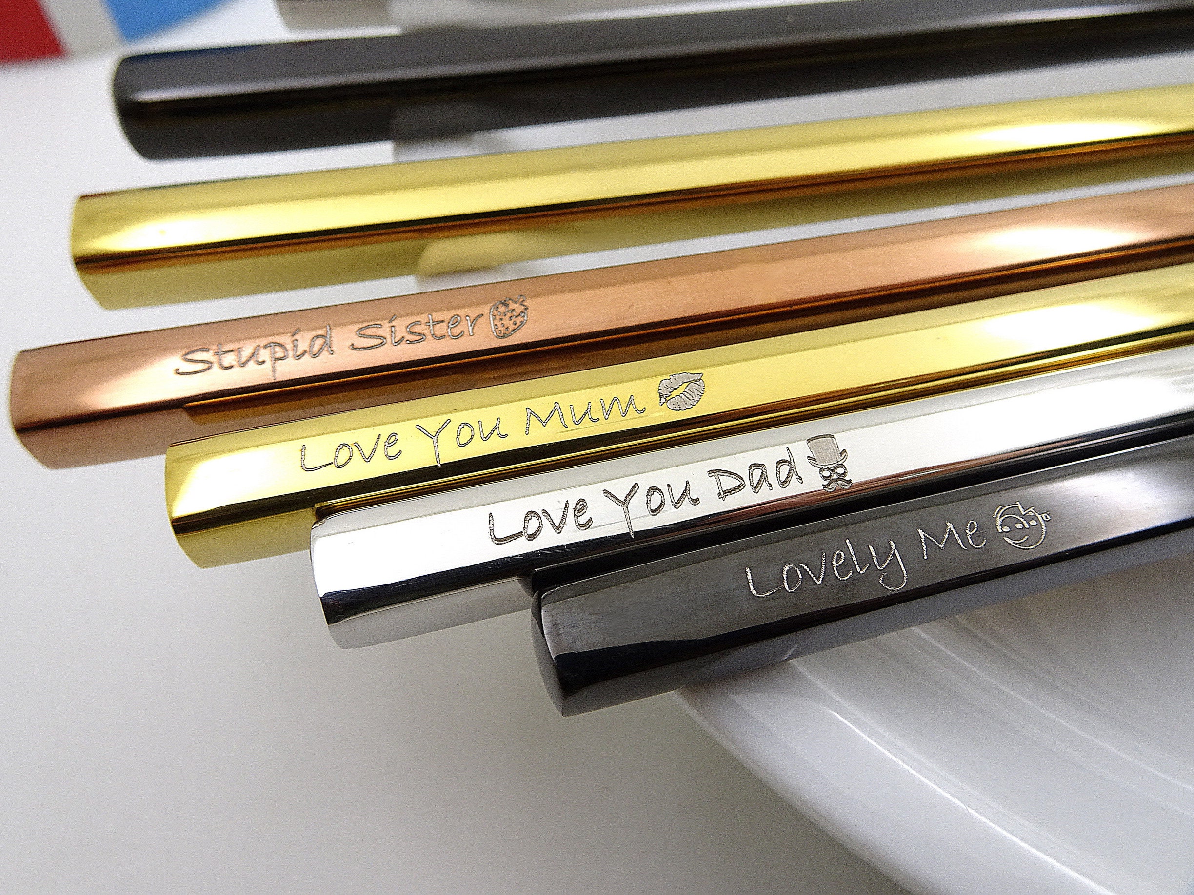 Personalized Stainless Steel Chopsticks Custom Chopsticks Etsy