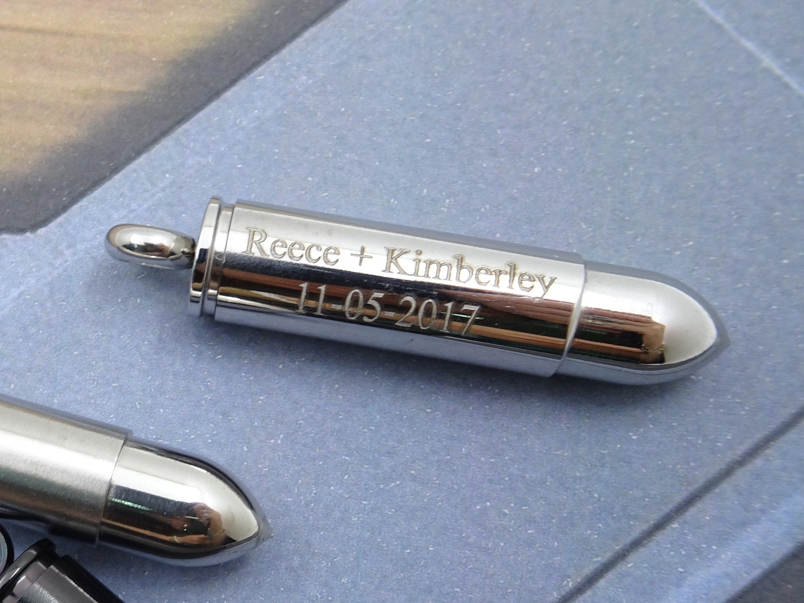 Personalized Laser Engraved Bullet Memorial Necklace Unique Etsy