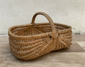 French Wicker Basket market fruits Chic Vintage Woven Rattan 0708209