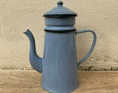 Vintage French Enamelware purple Enamel Coffee Pot 2503193