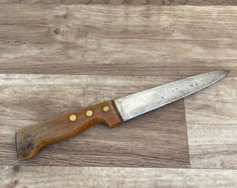Large French Vintage Butcher Kitchen Knife From France 11 1