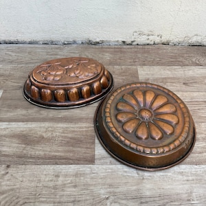 Set of 2 French Copper Mold Cake Jelly Aspic 24072312