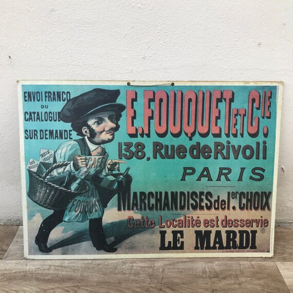 Vintage French Poster PARIS advertising firm choco
