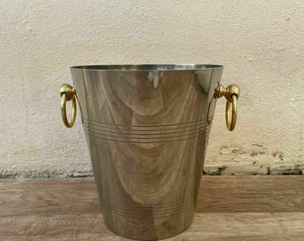 Vintage French Champagne French Ice Bucket Cooler METAL 1402214