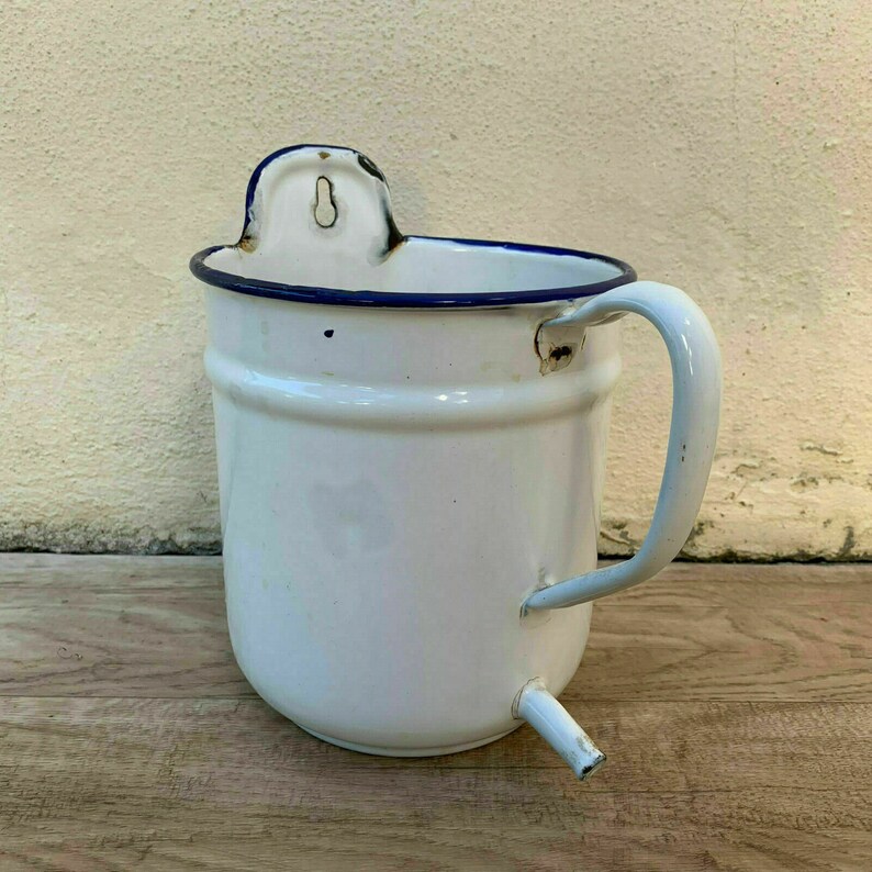 Vintage French Enameled Enamelware IRRIGATOR DOUCHE Garden Etsy