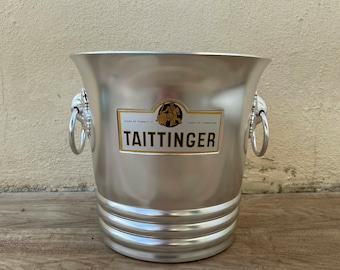 Vintage French Taittinger champagne ice bucket - Rue de France