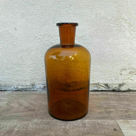 French Hand Blown Antique Apothecary Jar Bottles A