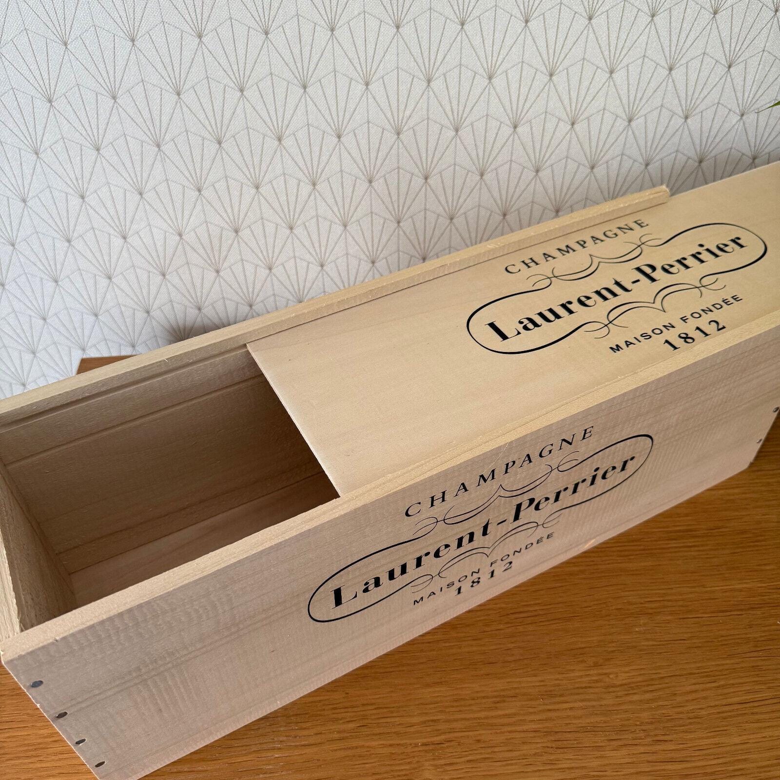 Vintage French Laurent-perrier Champagne Crate Wooden Box 26