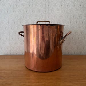 Antique French Copper Stock Pot Large Professional Cookware 18072614