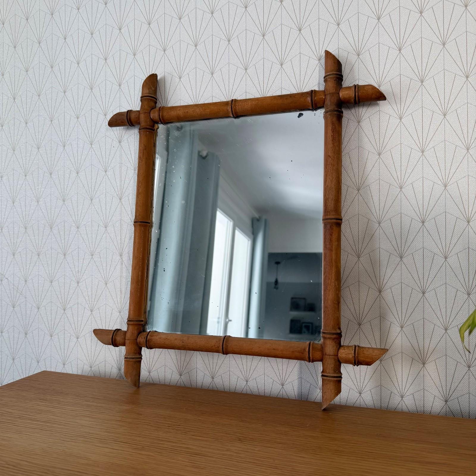 French Small Wall Mirrors Bamboo - Etsy