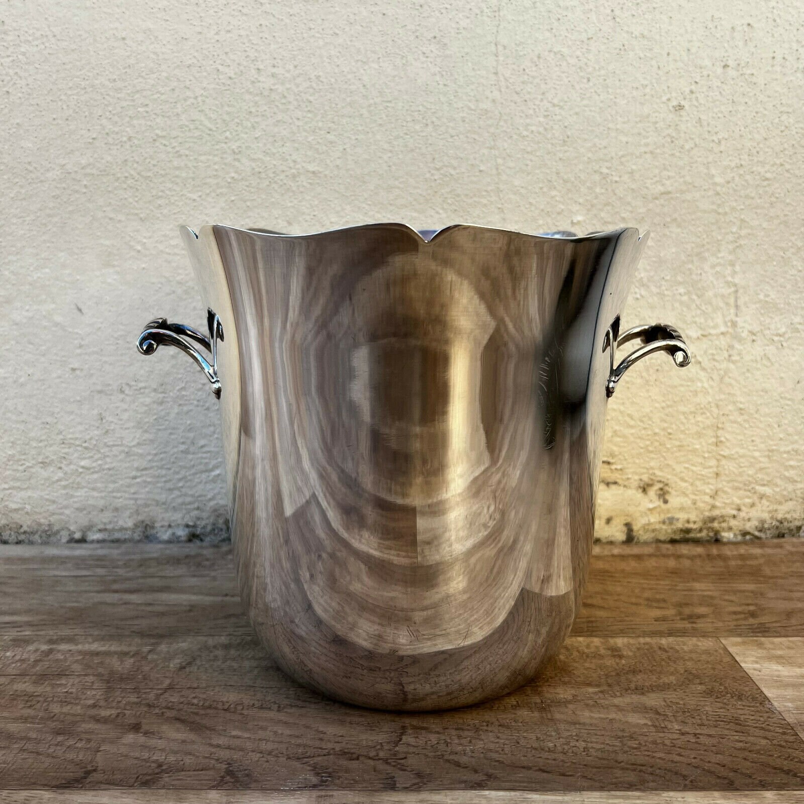 Vintage Français Champagne Silverplate Ice Bucket Cooler Ercuis 0902224