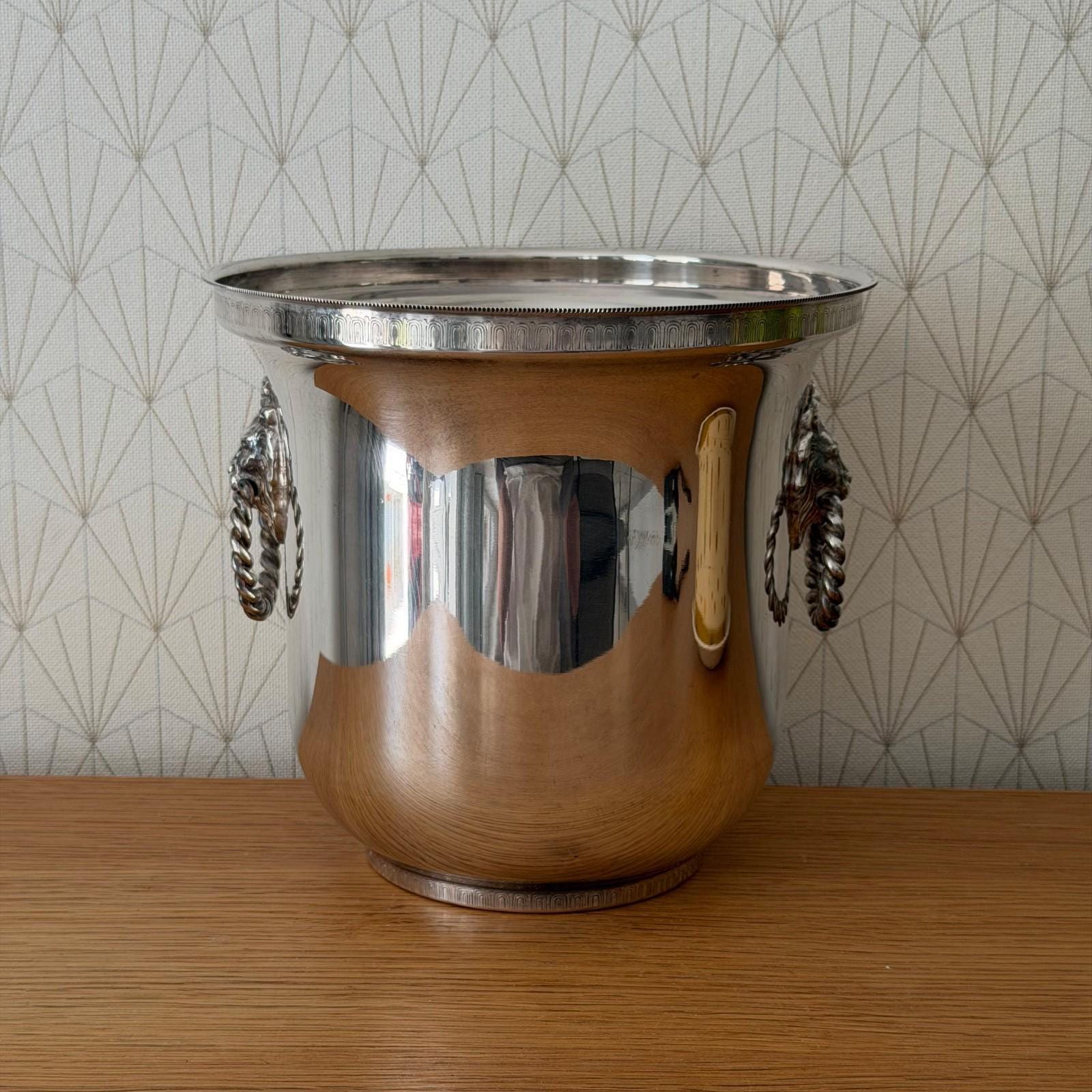 Silver Plated Lion Ice Bucket - Etsy