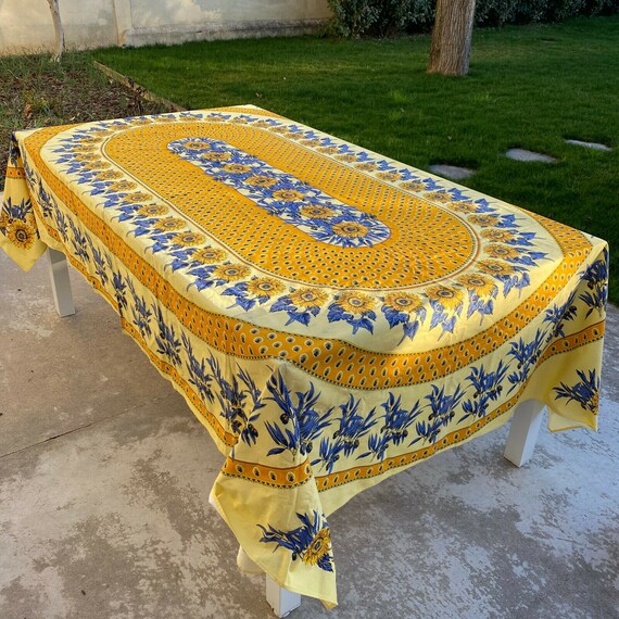 French Provencal Tablecloth tournesol sunflowers f