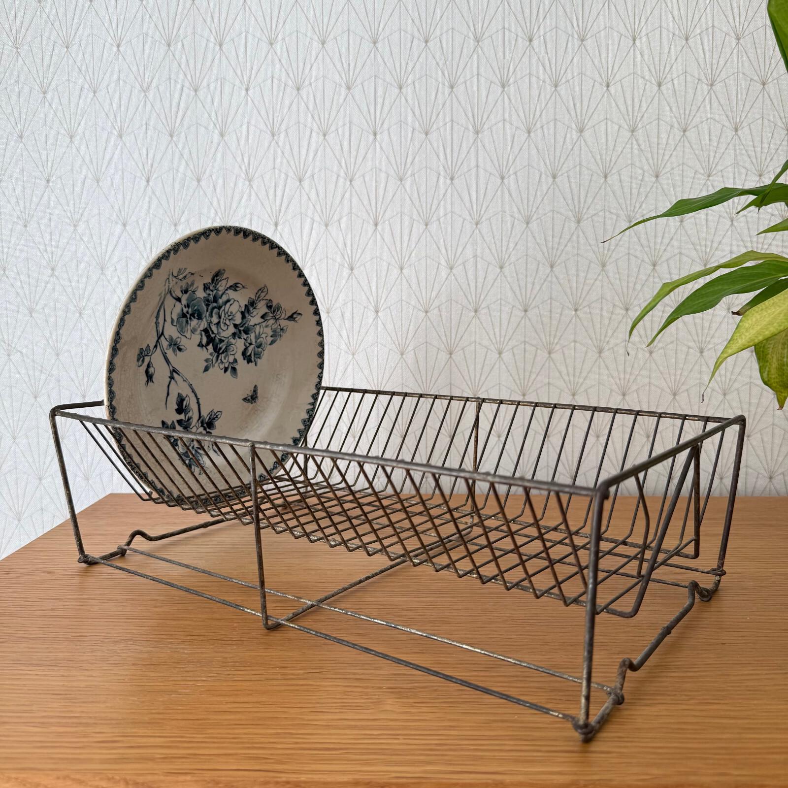 Buy Vintage French Metal Wire Dish Drying Rack Drainer 2006253