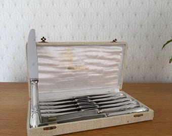 Set de 6 porte couteaux métal argenté Christofle - Vendu
