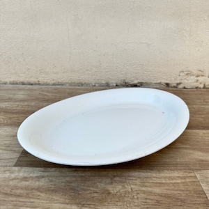 VINTAGE white Serving dish plate Provence FRANCE ironstone 15" 1106236
