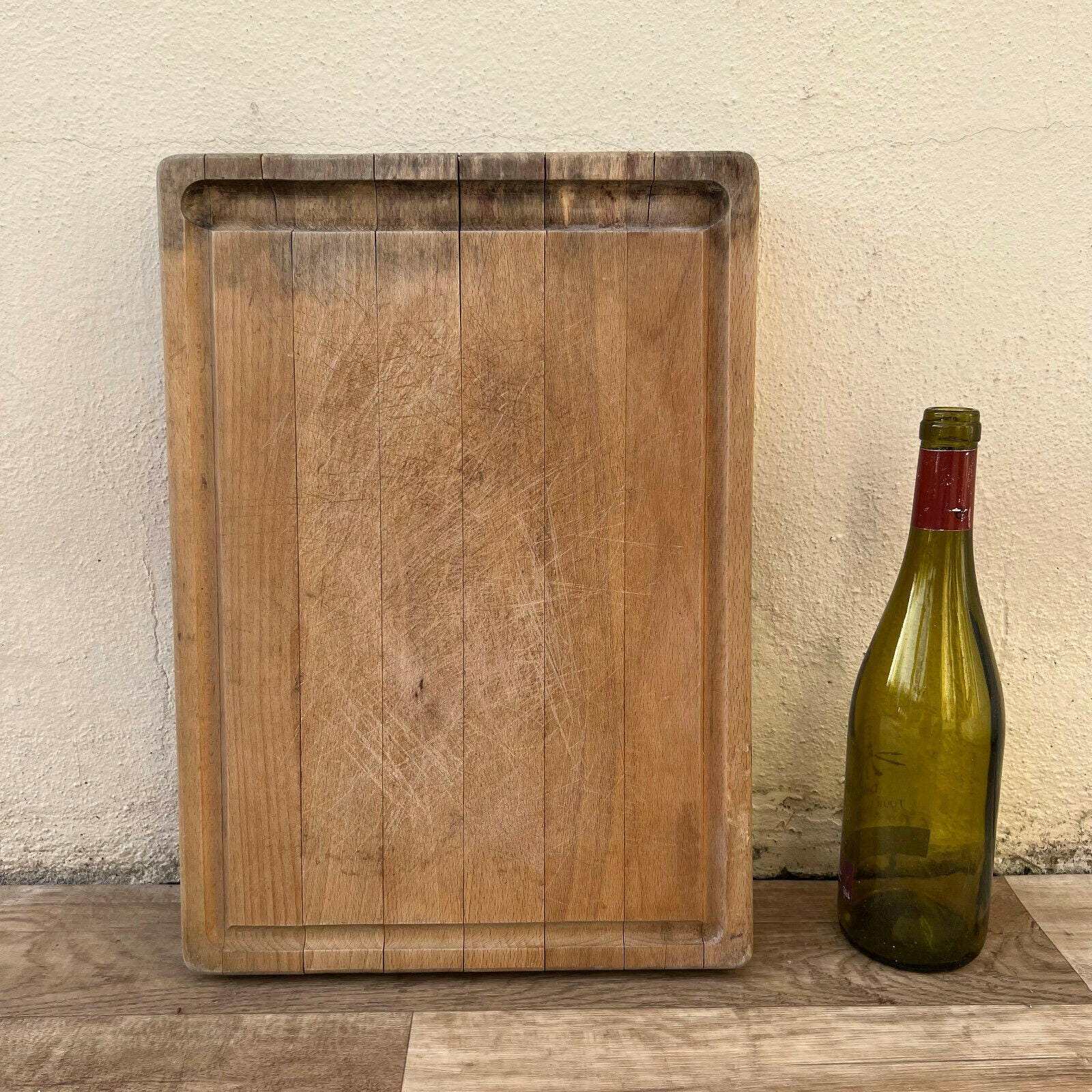 Pain Français Vintage Antique ou Planche à Découper Bois Épais 0502222