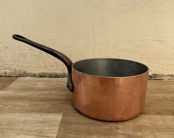 フランス製銅製調理器具 魚焼き鍋 真鍮製楕円形 フランス製 0304259