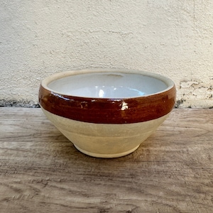 Vintage French Stoneware Salad Mixing Bowl 6 1/4&quot; 18102315