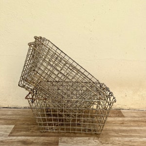 1 Vintage French britain oyster basket metal 1207221