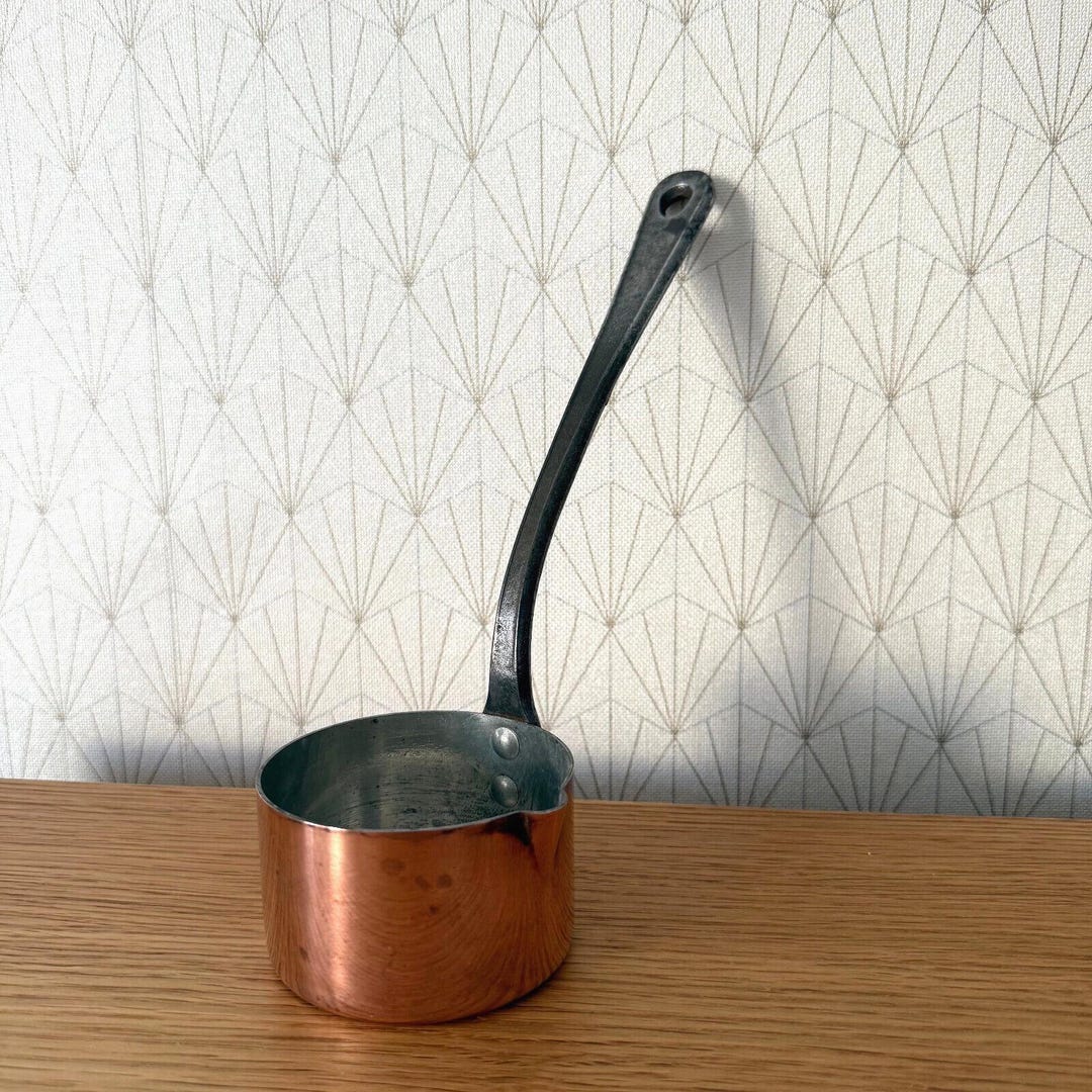 Vintage French Copper Pan Sauce Pan Made in France Villedieu 03042510 ...