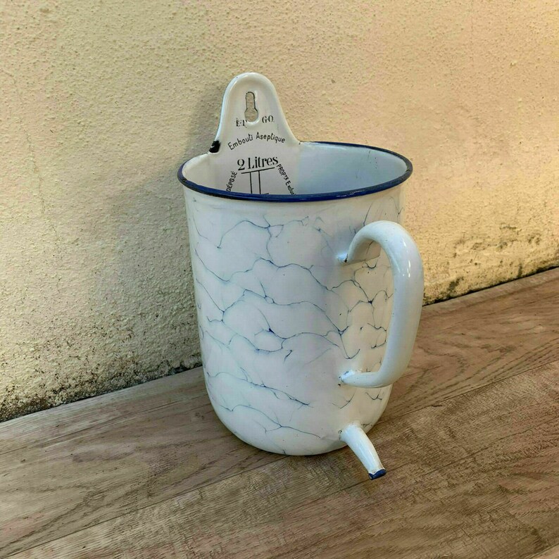 Vintage French Enameled Enamelware IRRIGATOR DOUCHE Garden Etsy