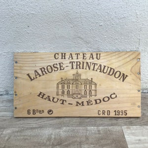 Wine Wood Crate Box Panel Vintage French wall sign LAROSE 08032210