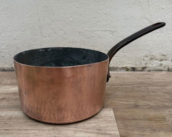 French Copper Saucepan Magasins du Louvre Paris Tin Lined Vintage 19092416