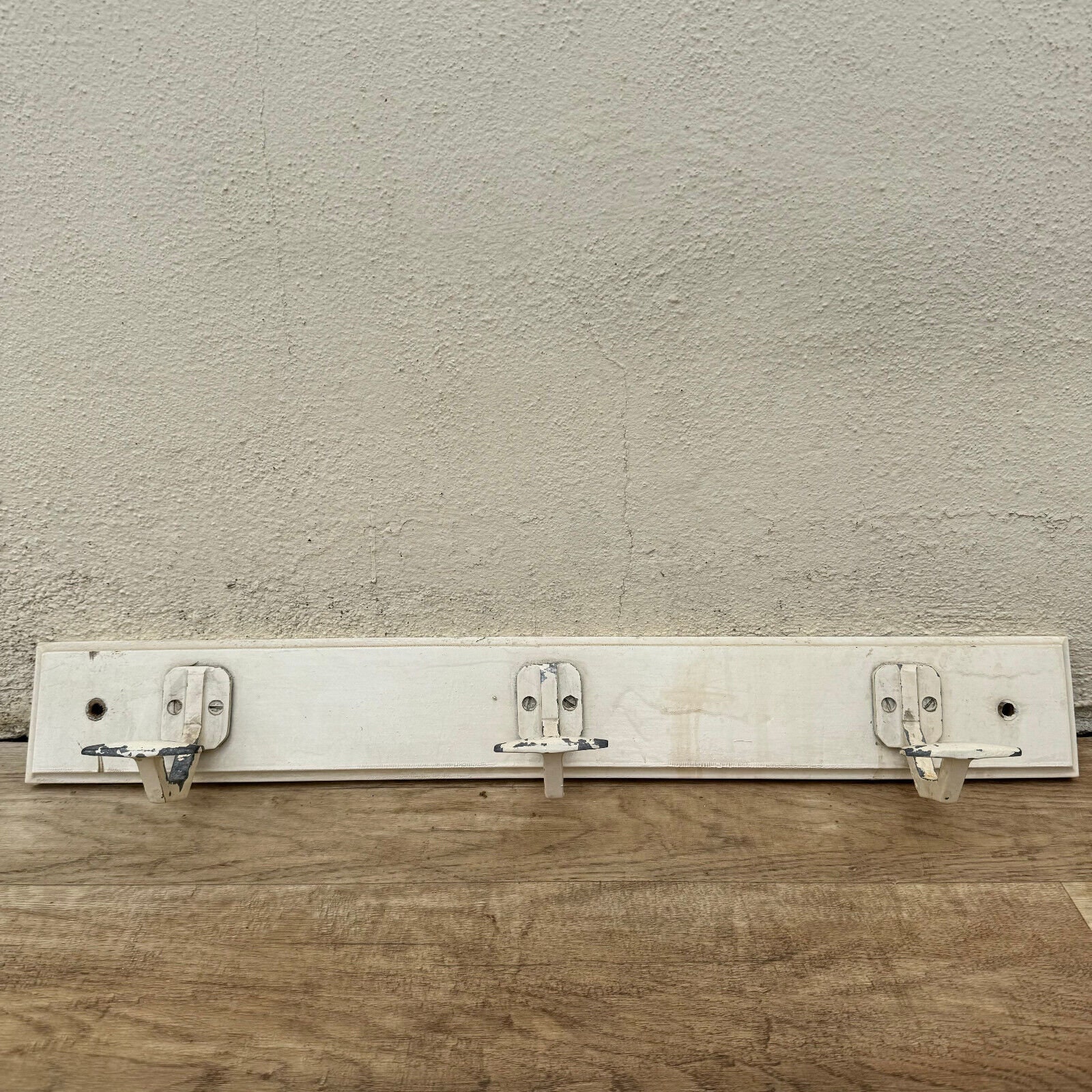 アンティーク フレンチコートフック 帽子用 3本掛け ハンガー 木製