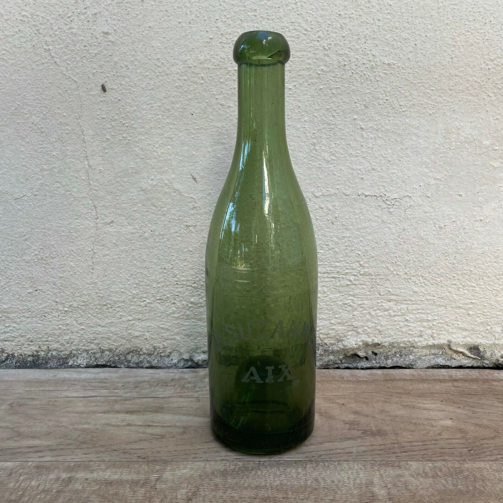 Vieille Bouteille de Pastis Au Vin Français Greenglass Vers 1920 22092112
