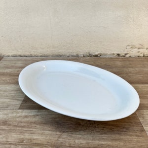VINTAGE white Serving dish plate Provence FRANCE ironstone 15" 1106234