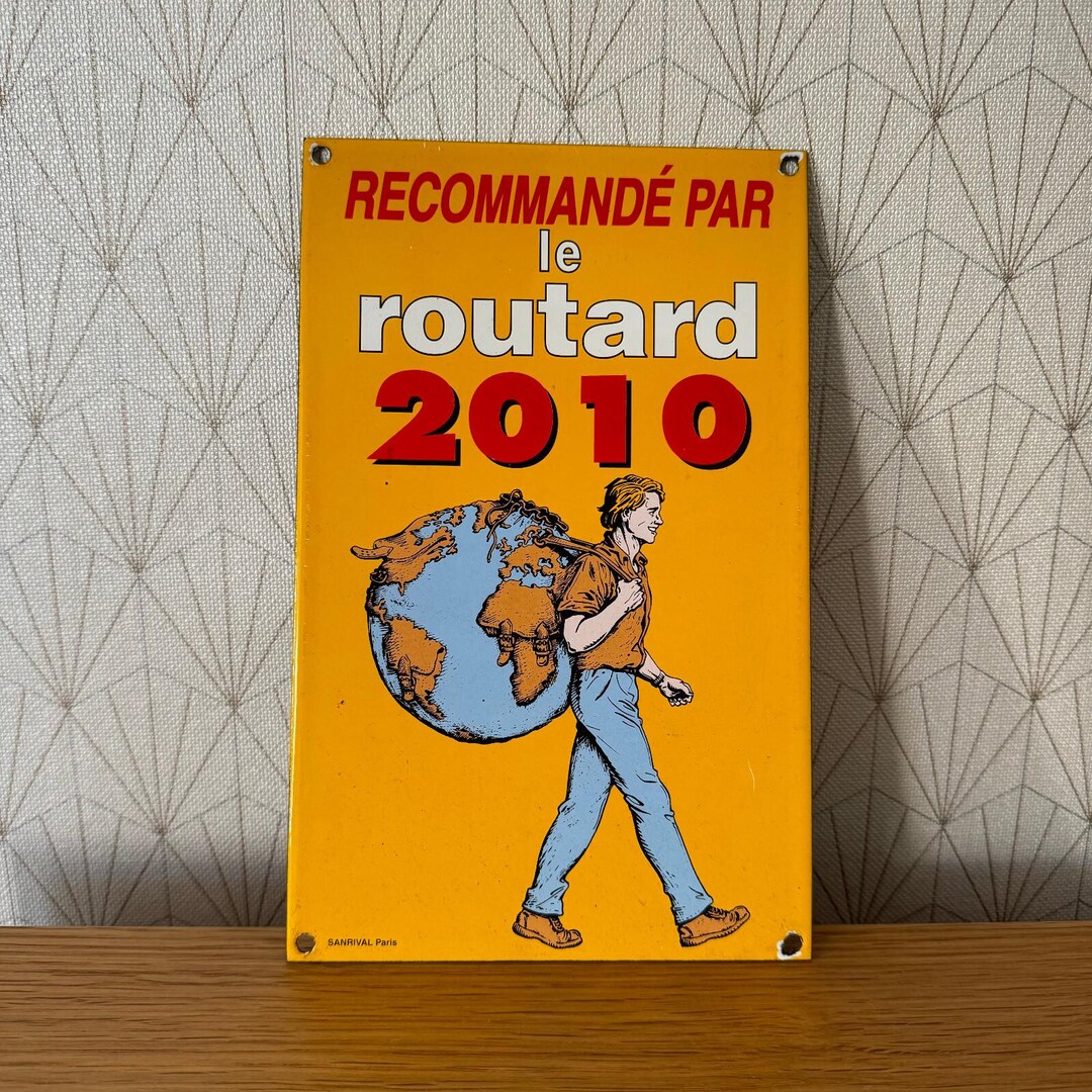 Plaque émaillée SANRIVAL PARIS guide du routard 2010 23032512