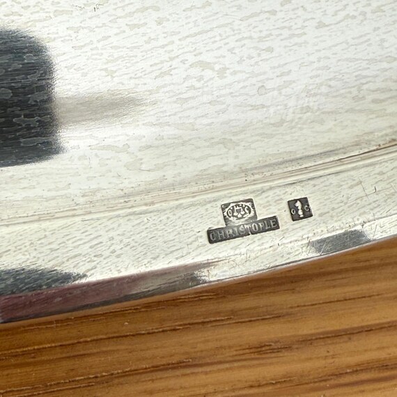Vintage Christofle Silver Plated Oval Serving Tray French Paris