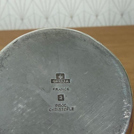 Christofle Silverplate Timbale Cup Engraved Olivier French Silver