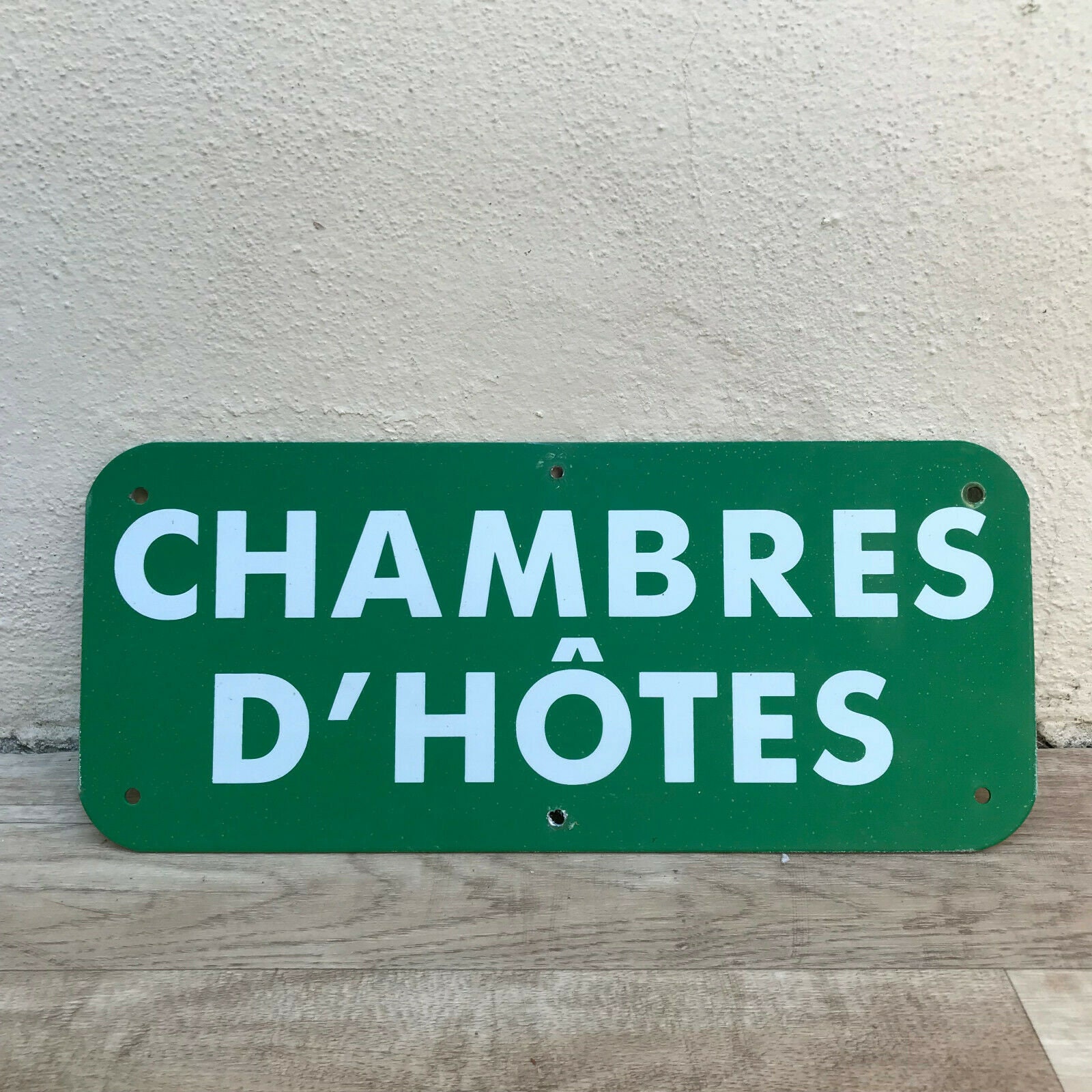 Old Français Street Metal Sign Plaque Vintage Chambres et Tables D Hotes 08032221