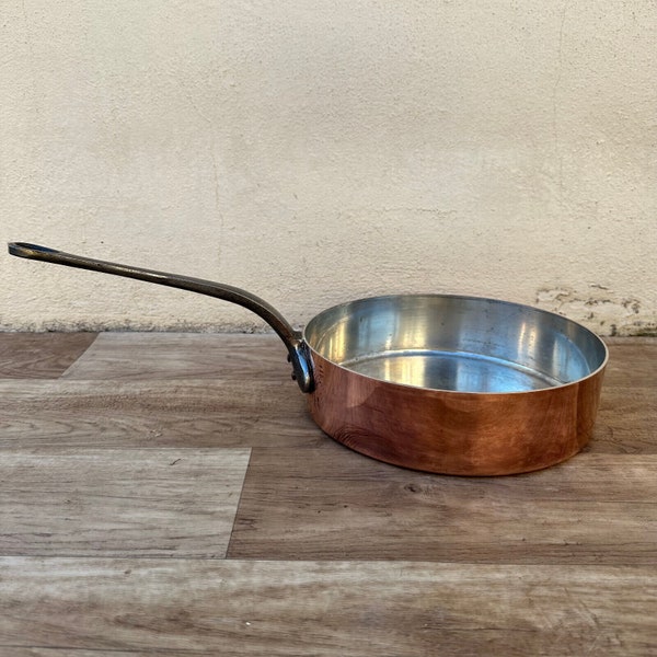 French Copper Cookware saute Pan sauteuse Villedieu 22022311